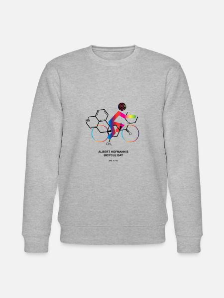 Albert Hofmann's Bicycle Day - Stanley/Stella CHANGER Unisex Organic Sweatshirt - heather grey