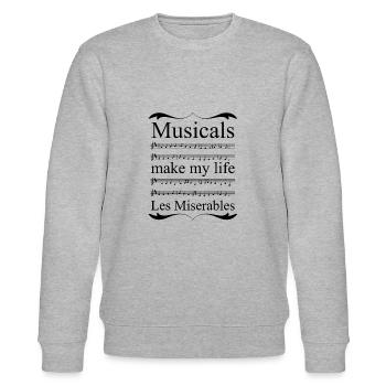 Les comédies musicales font ma vie Les Misérables - Sweat bio CHANGER Stanley/Stella Unisexe - gris chiné - Devant - Nik (191cm) & Marisol (170cm)