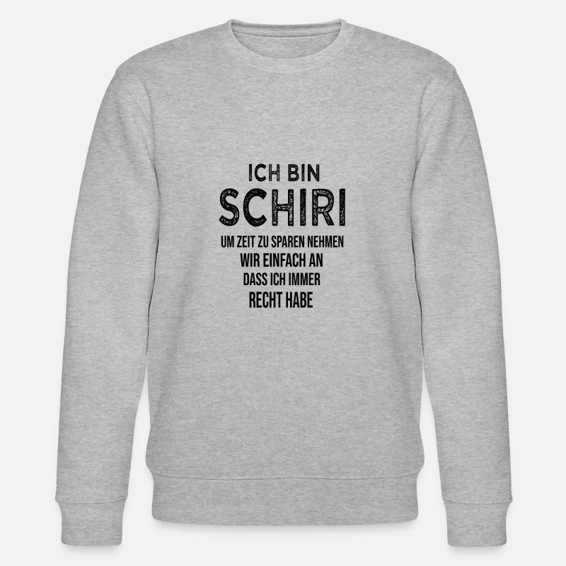 Ich bin Schiri Spruch Geschenkidee - Stanley/Stella Unisex Bio-Sweatshirt CHANGER - Grau meliert