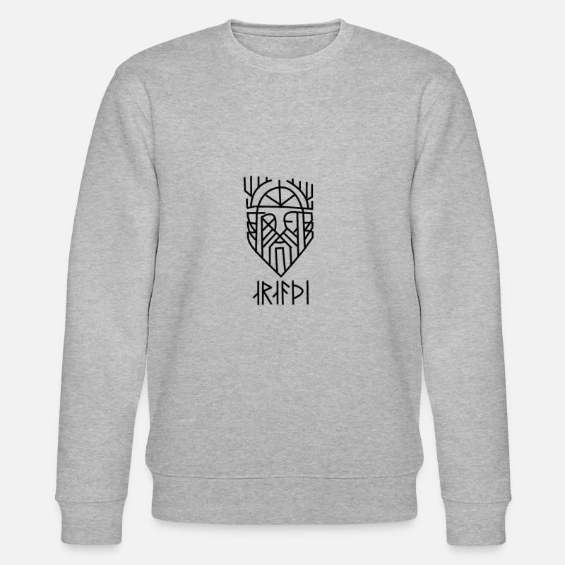 Courage - runes nordiques - Sweat bio CHANGER Stanley/Stella Unisexe - gris chiné