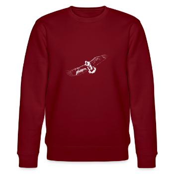 White Eagle - Stanley/Stella CHANGER Unisex Organic Sweatshirt - burgundy - Front - Nik (191cm) & Marisol (170cm)