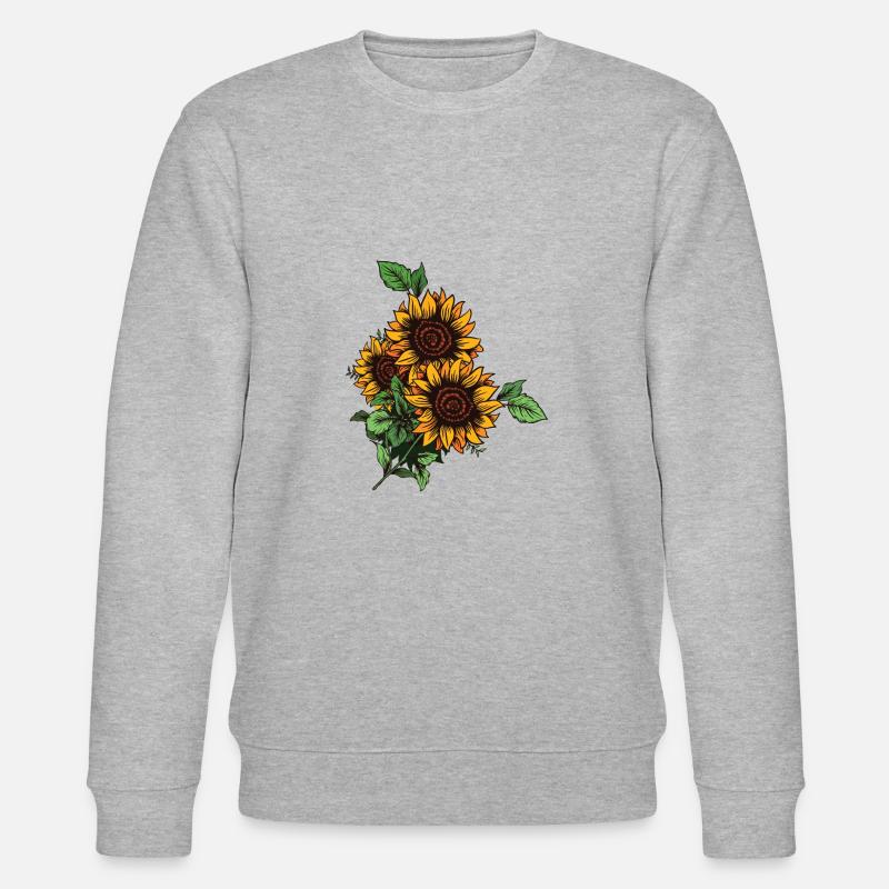 Drei Sonnenblumen - Stanley/Stella Unisex Bio-Sweatshirt CHANGER  - Grau meliert