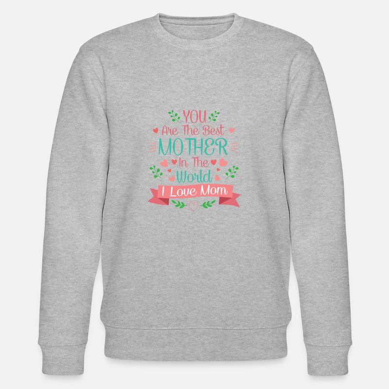 Du bist die beste Mutter - Stanley/Stella Unisex Bio-Sweatshirt CHANGER - Grau meliert