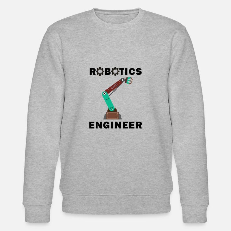 Robotic Engineer Mechanic Hobby Robot - Stanley/Stella CHANGER Unisex Organic Sweatshirt - heather grey