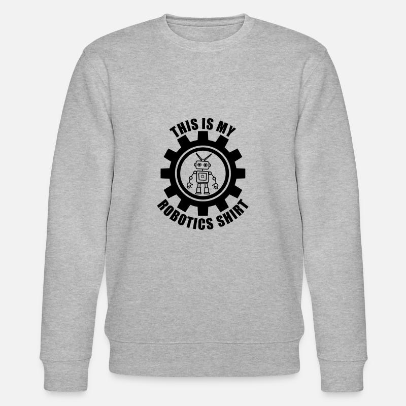Robotik Nette Robotermechanik - Stanley/Stella Unisex Bio-Sweatshirt CHANGER  - Grau meliert