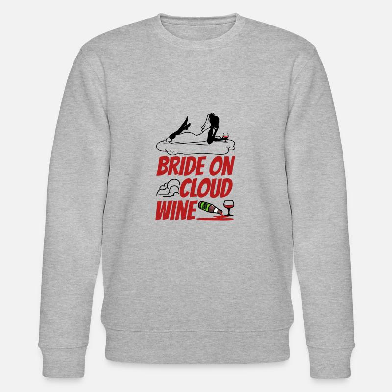 Bride on cloud wine - Stanley/Stella Unisex Bio-Sweatshirt CHANGER  - Grau meliert
