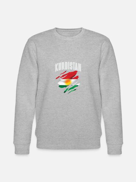 Flag of Kurdistan - Stanley/Stella CHANGER Unisex Organic Sweatshirt - heather grey