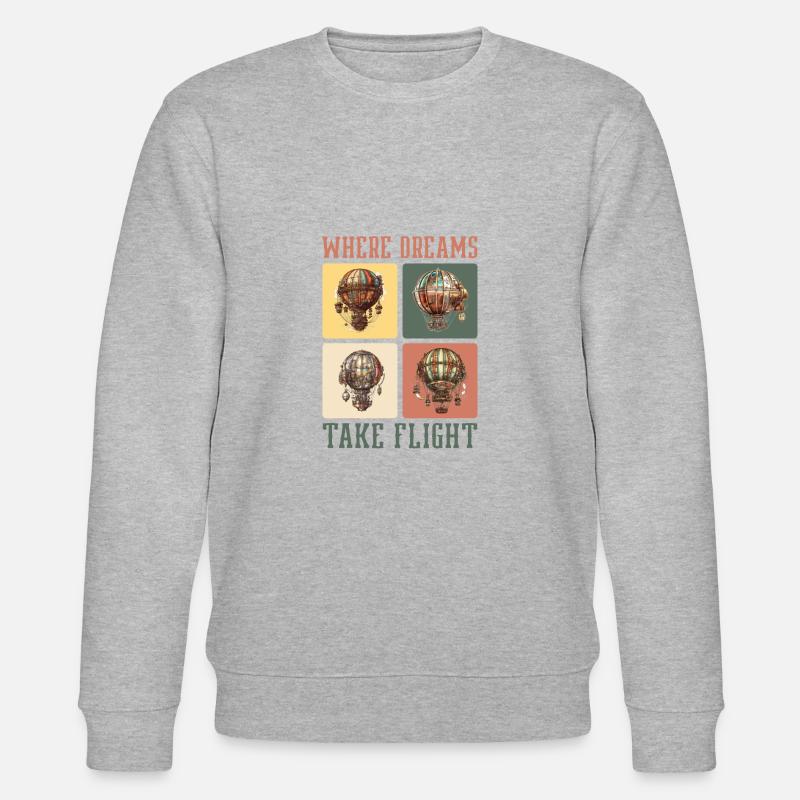Heißluftballon - Stanley/Stella Unisex Bio-Sweatshirt CHANGER  - Grau meliert