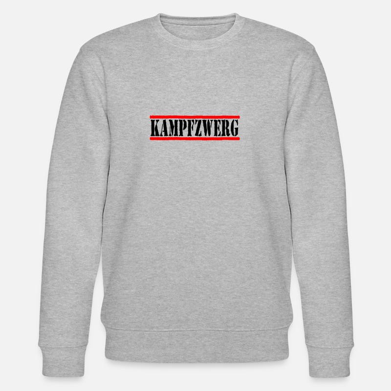 Kampfzwerg schwarz - Stanley/Stella Unisex Bio-Sweatshirt CHANGER  - Grau meliert
