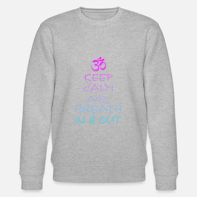 Yoga, Yogaspruch, Namaste, Om - Stanley/Stella Unisex Bio-Sweatshirt CHANGER  - Grau meliert