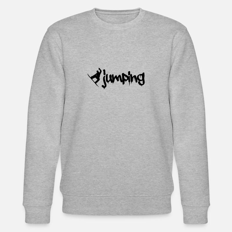 Snowboard jumping - Stanley/Stella Unisex Bio-Sweatshirt CHANGER  - Grau meliert