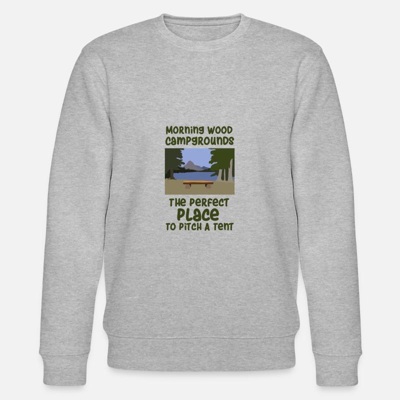 Camping slogan camping - Sweat bio CHANGER Stanley/Stella Unisexe - gris chiné
