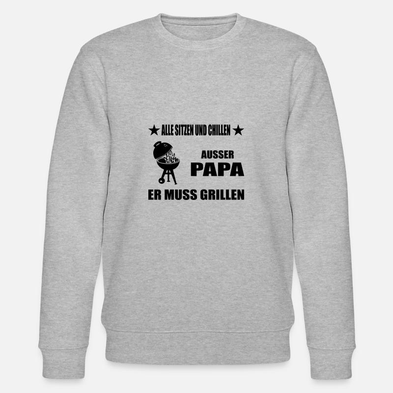 BBQ - Stanley/Stella Unisex Bio-Sweatshirt CHANGER  - Grau meliert
