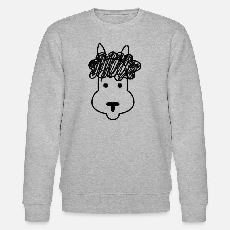Alpaka Skizze - Stanley/Stella Unisex Bio-Sweatshirt CHANGER  - Grau meliert