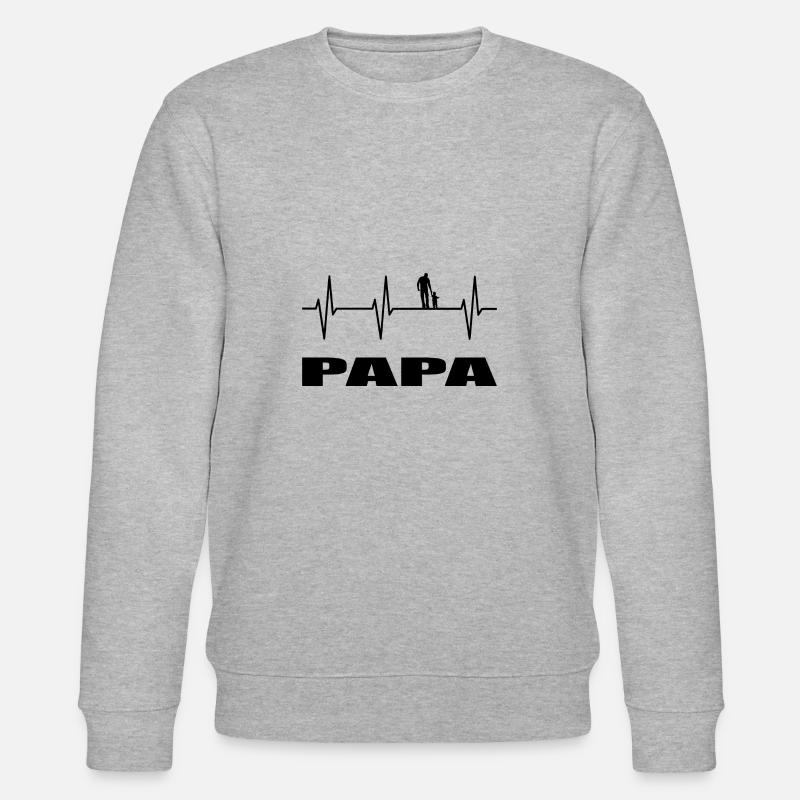 Papa - Stanley/Stella Unisex Bio-Sweatshirt CHANGER  - Grau meliert