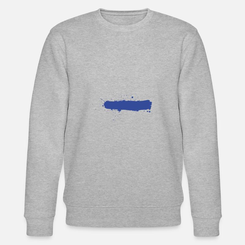 Farbstrich blau Kleckse Farbspritzer Geschenk - Stanley/Stella Unisex Bio-Sweatshirt CHANGER  - Grau meliert