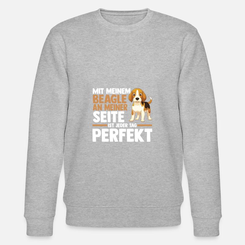 Hund Beagle - Stanley/Stella Unisex Bio-Sweatshirt CHANGER  - Grau meliert
