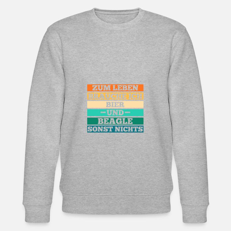 Chien Bière Beagle - Sweat bio CHANGER Stanley/Stella Unisexe - gris chiné