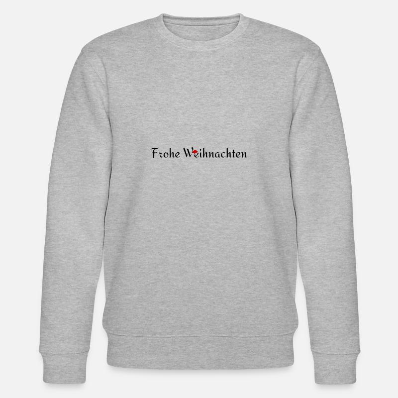 Frohe Weihnachten - Stanley/Stella Unisex Bio-Sweatshirt CHANGER  - Grau meliert
