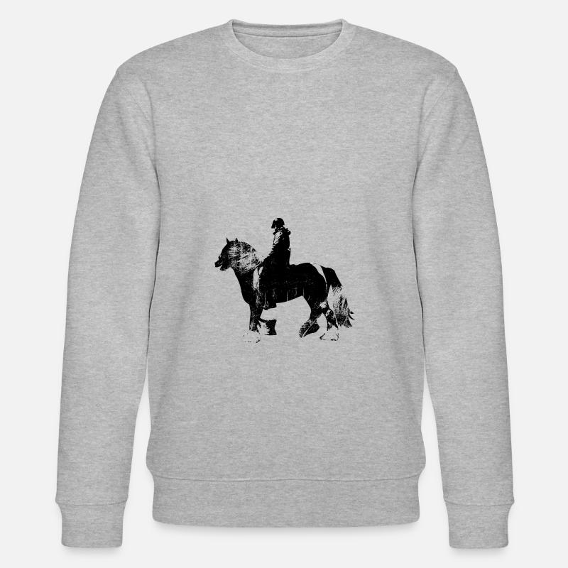 Cheval cheval cheval équitation - Sweat bio CHANGER Stanley/Stella Unisexe - gris chiné