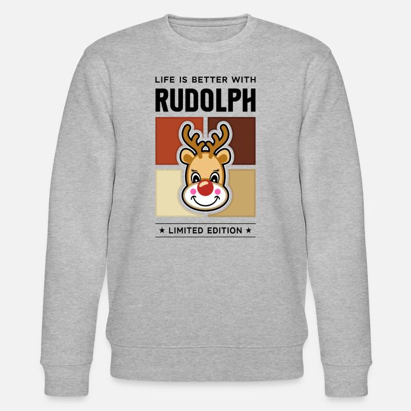 Rudolph - Stanley/Stella Unisex Bio-Sweatshirt CHANGER  - Grau meliert
