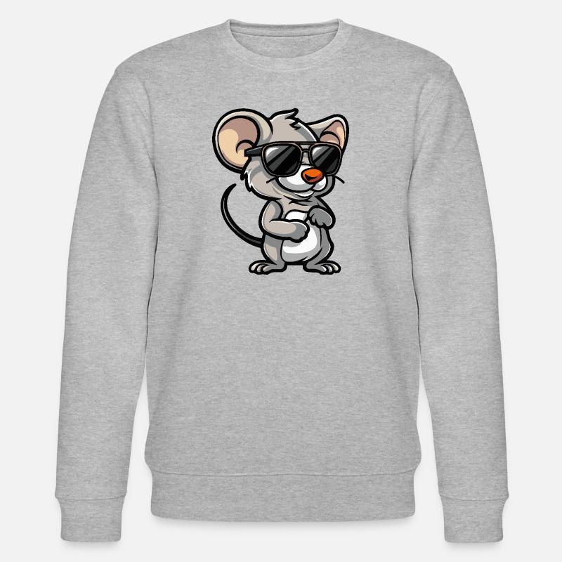 Maus Cool Comic - Stanley/Stella Unisex Bio-Sweatshirt CHANGER  - Grau meliert
