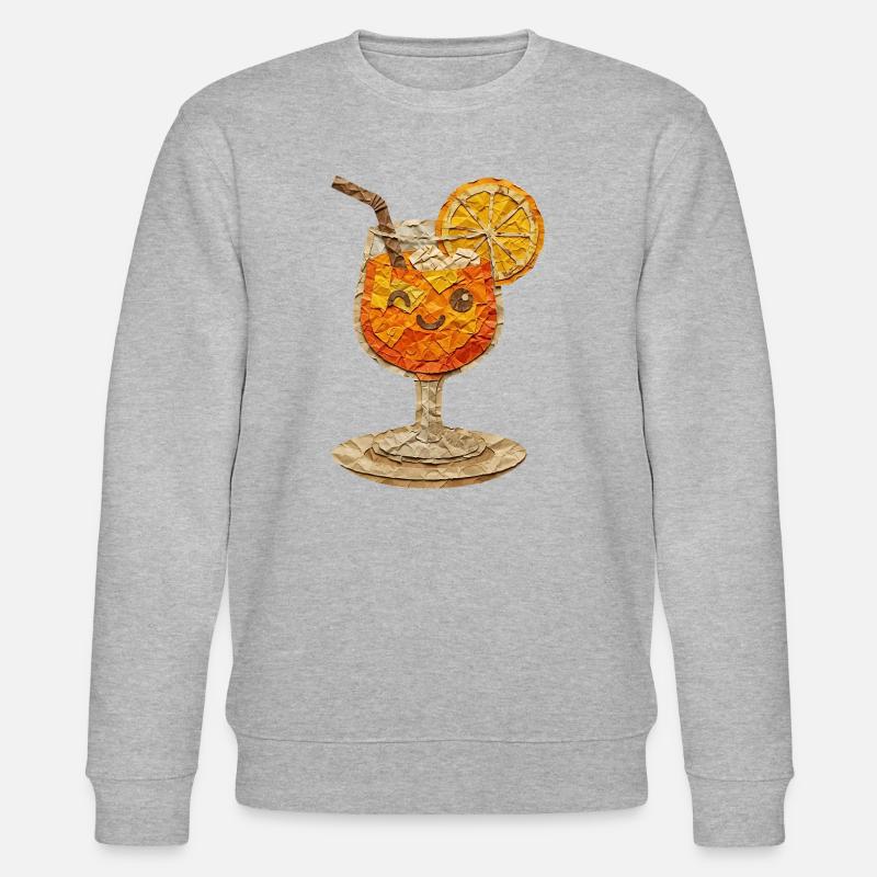 Papiergetränk: Orange Face - Stanley/Stella Unisex Bio-Sweatshirt CHANGER - Grau meliert