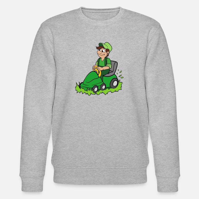 Jardinier avec tondeuse - Sweat bio CHANGER Stanley/Stella Unisexe - gris chiné
