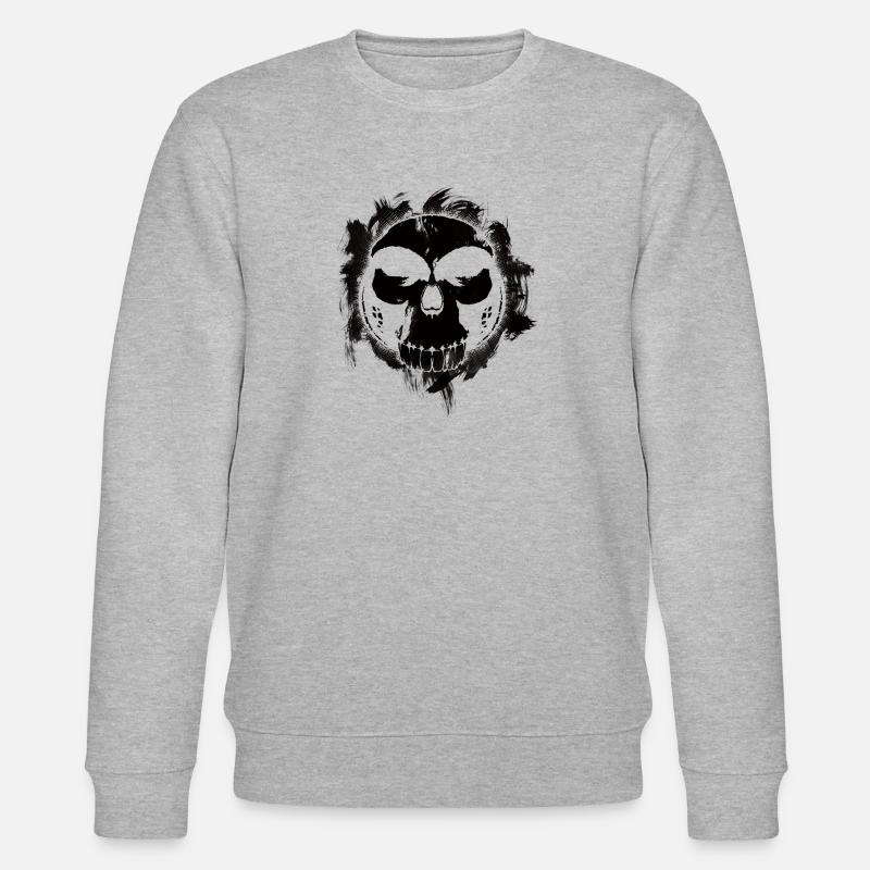 Kranich Affe - Stanley/Stella Unisex Bio-Sweatshirt CHANGER  - Grau meliert