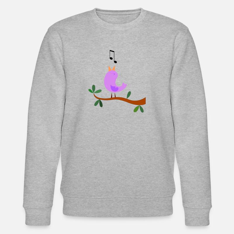 Singvogel - süßer Vogel - Stanley/Stella Unisex Bio-Sweatshirt CHANGER  - Grau meliert