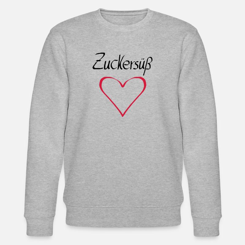 zuckersuess herz - Stanley/Stella Unisex Bio-Sweatshirt CHANGER  - Grau meliert