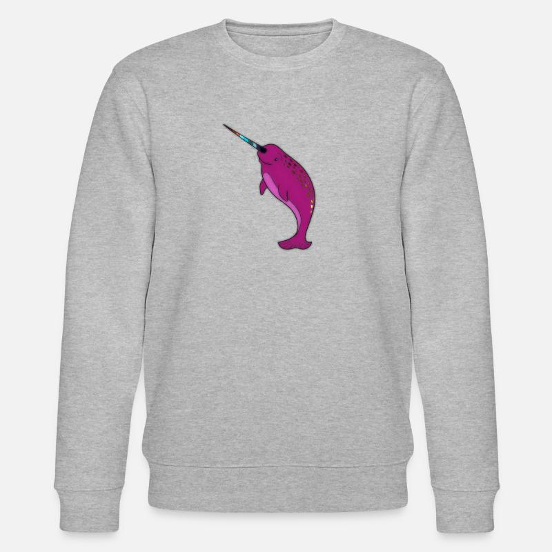 Einhorn Flipper - Stanley/Stella Unisex Bio-Sweatshirt CHANGER  - Grau meliert