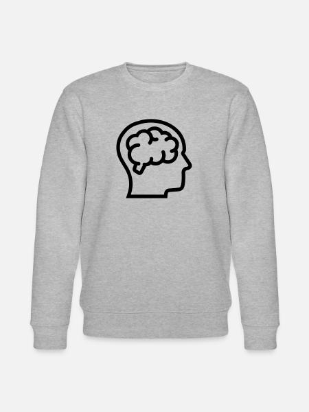 Thinking, brain, brain - Stanley/Stella CHANGER Unisex Organic Sweatshirt - heather grey