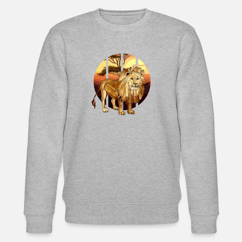 lion - Sweat bio CHANGER Stanley/Stella Unisexe - gris chiné