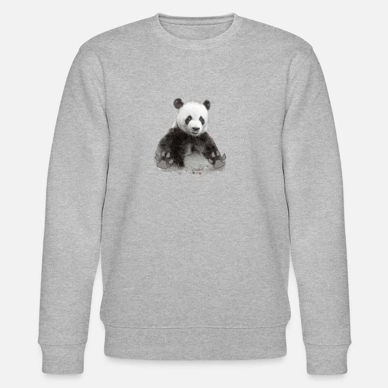Panda - Stanley/Stella Unisex Bio-Sweatshirt CHANGER  - Grau meliert