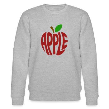 Apfel - Coole Frucht Logo - Stanley/Stella Unisex Bio-Sweatshirt CHANGER  - Grau meliert - Vorne - Nik (191cm) & Marisol (170cm)