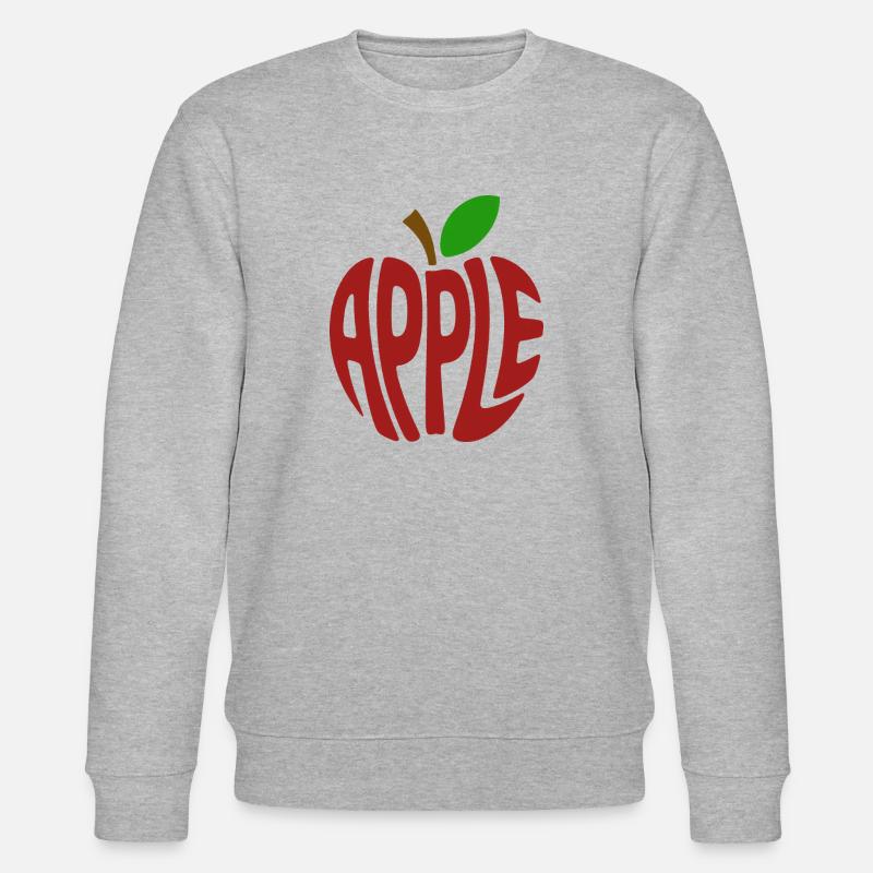 Apple - Cool Fruit Logo - Stanley/Stella CHANGER Unisex Organic Sweatshirt - heather grey