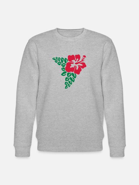 Hawaii hibiscus blomst blomst - Stanley/Stella økologisk unisex-sweatshirt CHANGER  - grå meleret