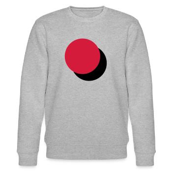 Zwei berührende Kreise - Stanley/Stella Unisex Bio-Sweatshirt CHANGER  - Grau meliert - Vorne - Nik (191cm) & Marisol (170cm)