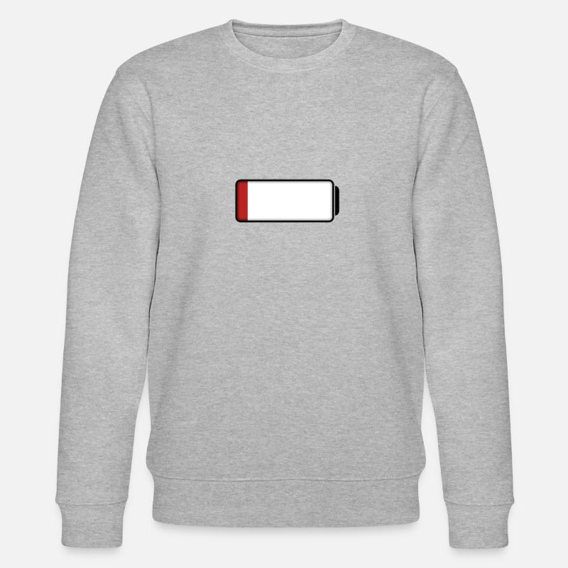Battery (low / empty - 10%) - Stanley/Stella CHANGER Unisex Organic Sweatshirt - heather grey