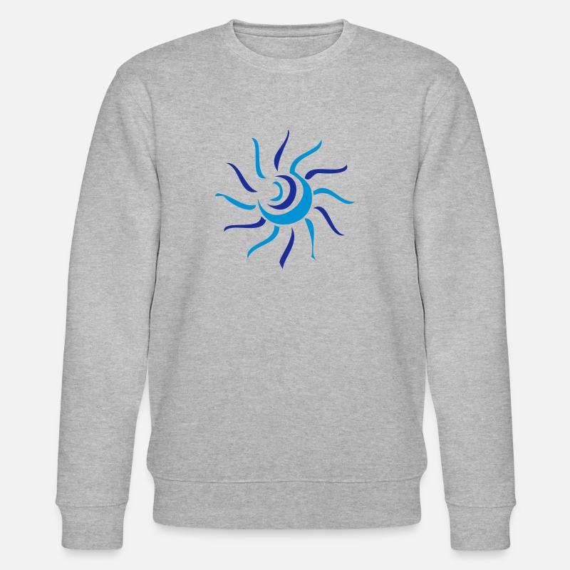 Sonnenwirbel blue - Stanley/Stella Unisex Bio-Sweatshirt CHANGER  - Grau meliert