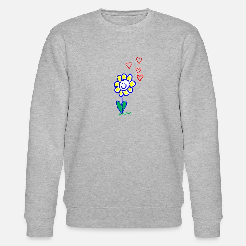 Joyeuse fleur - Sweat bio CHANGER Stanley/Stella Unisexe - gris chiné
