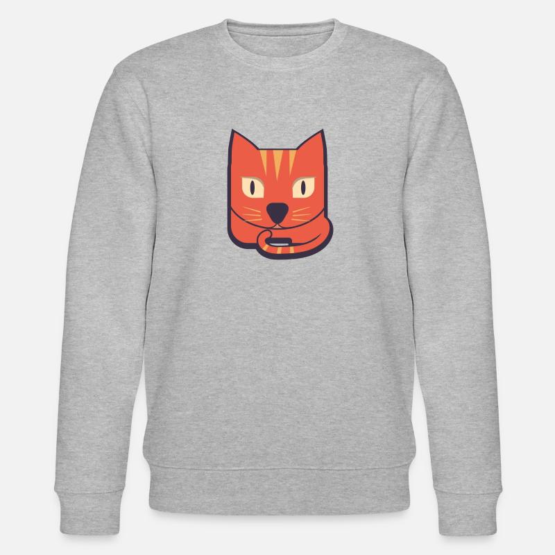 Chat de dessin animé - Sweat bio CHANGER Stanley/Stella Unisexe - gris chiné