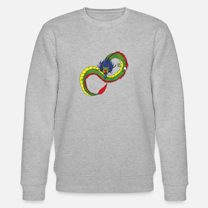 Dragon - Infini - Dragon chinois - Sweat bio CHANGER Stanley/Stella Unisexe - gris chiné