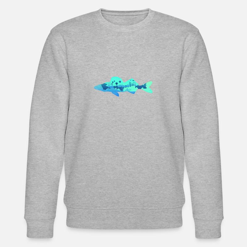 pike-perch - Stanley/Stella CHANGER Unisex Organic Sweatshirt - heather grey