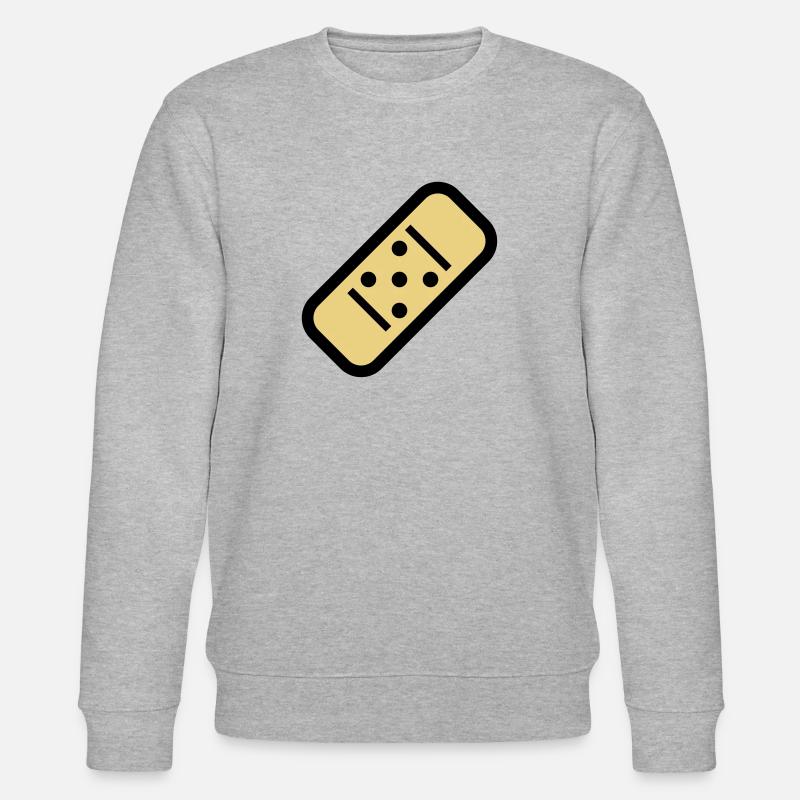 Cartoon plaster - Stanley/Stella CHANGER Unisex Organic Sweatshirt - heather grey