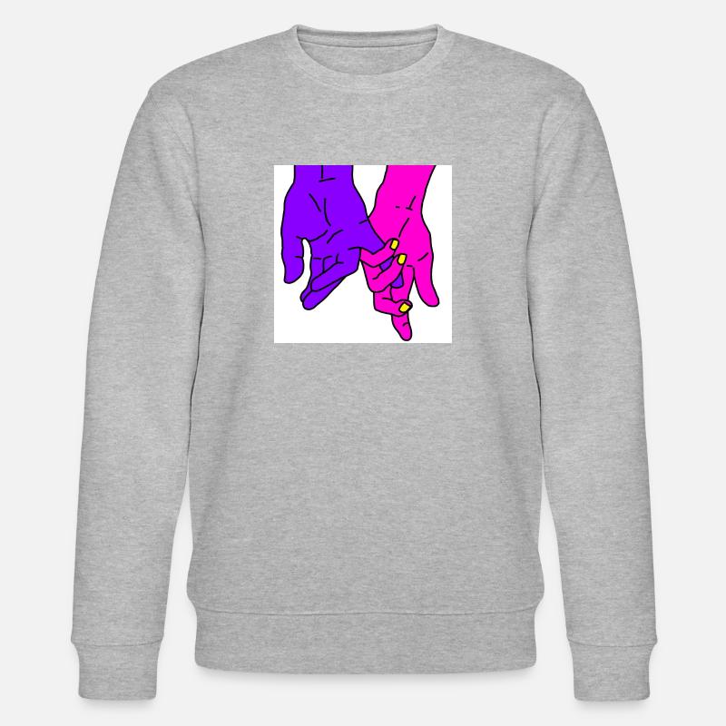hands lila - Stanley/Stella Unisex Bio-Sweatshirt CHANGER  - Grau meliert