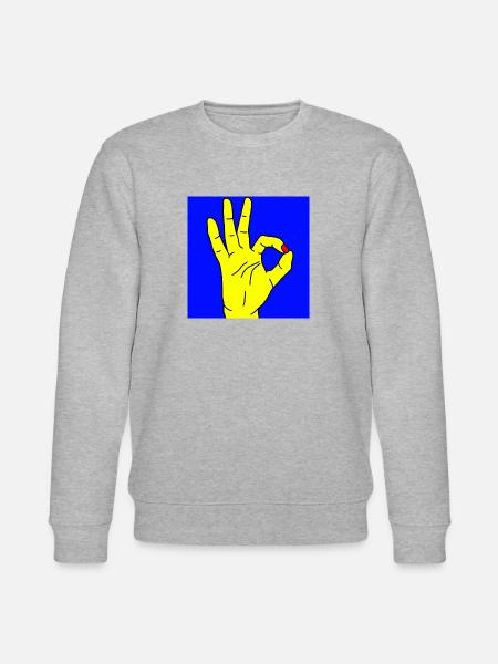 okay blue - Stanley/Stella Unisex Bio-Sweatshirt CHANGER - Grau meliert