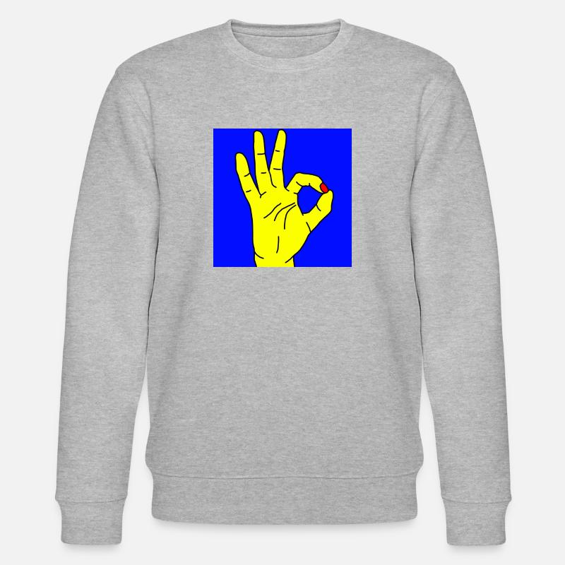 okay blue - Stanley/Stella Unisex Bio-Sweatshirt CHANGER  - Grau meliert