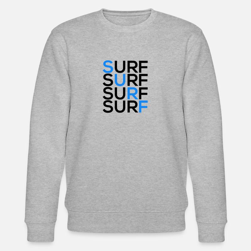 Surf Surf Surf Surf - Stanley/Stella Unisex Bio-Sweatshirt CHANGER  - Grau meliert
